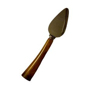 Vtg Bakelite 7" Cheese Knife Server Butterscotch Tortoiseshell Handle Stainless
